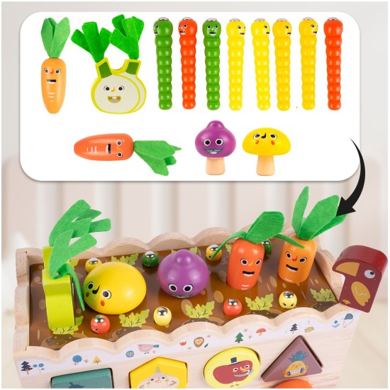 Montessori Medinė žvejyba „Vegetables"